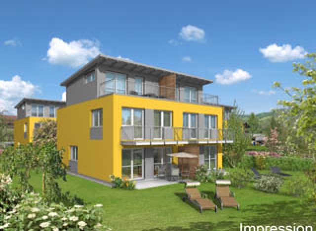 Modern terraced houses and semi-detached houses