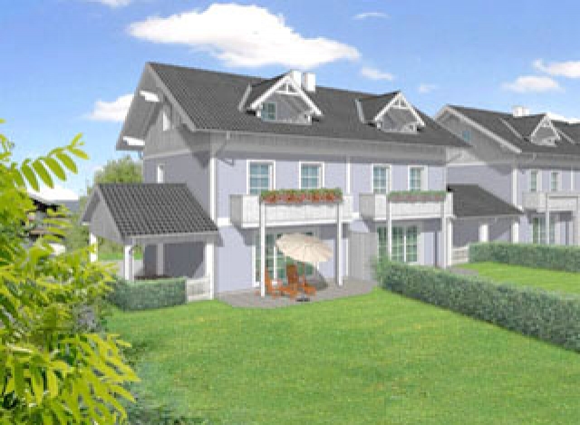 Semi-detached houses in idyllic countryside setting